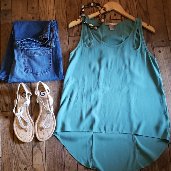 Love 21 Tops - Sage dressy high low tank